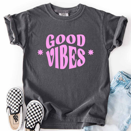 Good Vibes Youth Tee for Happy Little Trendsetters
