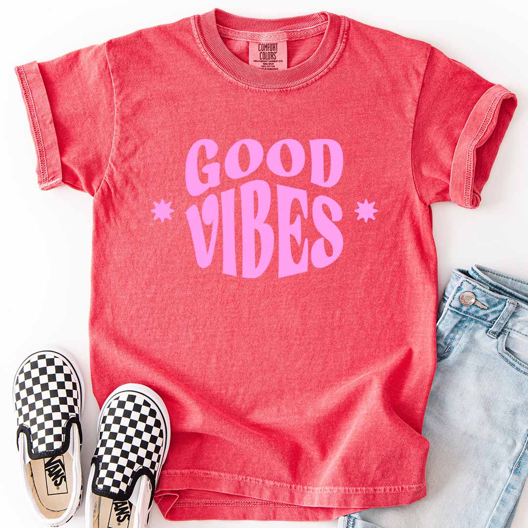 Good Vibes Youth Tee for Happy Little Trendsetters