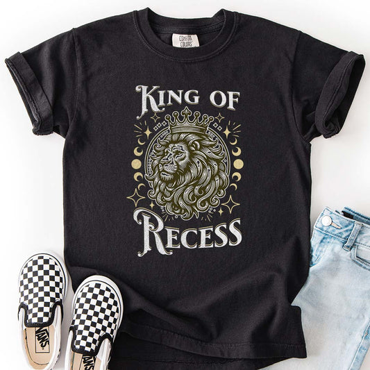 King of Recess T-Shirt – Vintage Lion Graphic Youth Tee