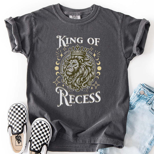 King of Recess T-Shirt – Vintage Lion Graphic Youth Tee