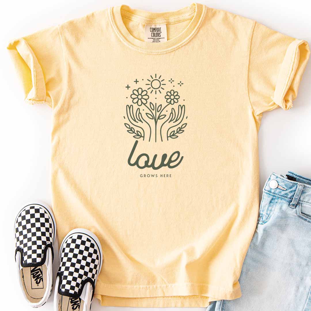 Love Grows Here Kids T-Shirt