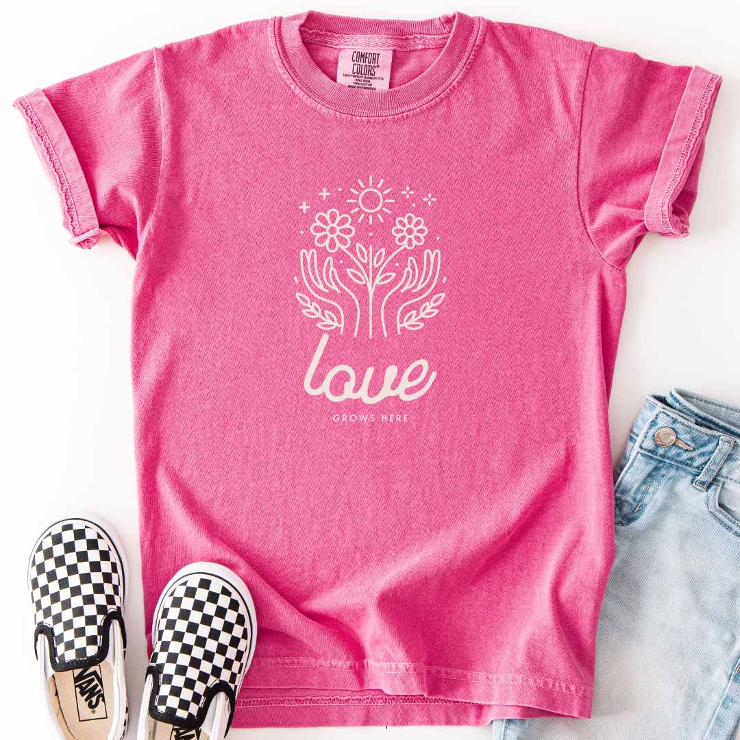Love Grows Here Kids T-Shirt