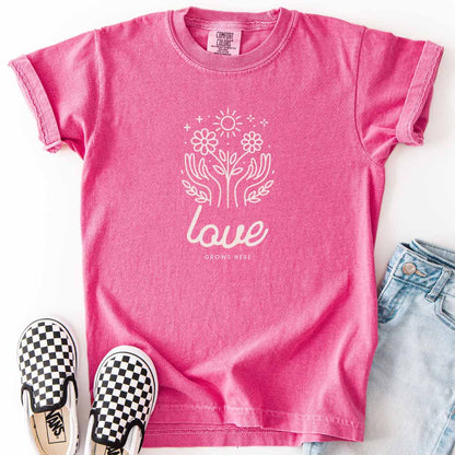 Love Grows Here Kids T-Shirt