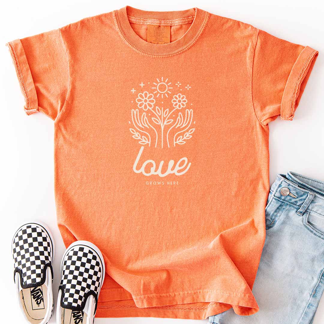 Love Grows Here Kids T-Shirt