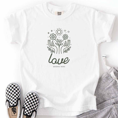 Love Grows Here Kids T-Shirt