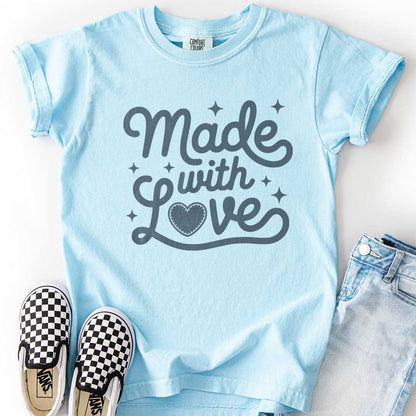 Made With Love – Stitched Heart Youth T-Shirt