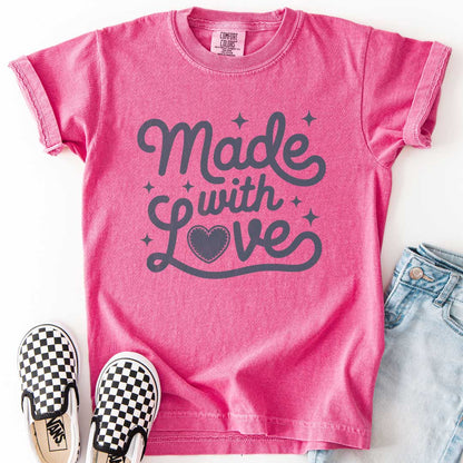 Made With Love – Stitched Heart Youth T-Shirt
