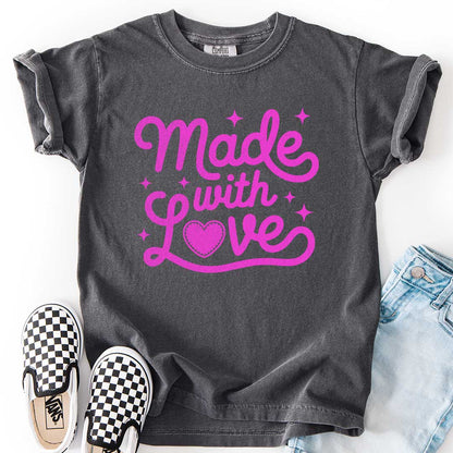 Made With Love – Stitched Heart Youth T-Shirt