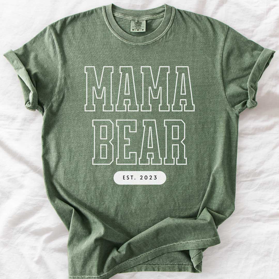 Mama Bear – Custom Comfort Colors® Tee for Moms (Est. Year Option)