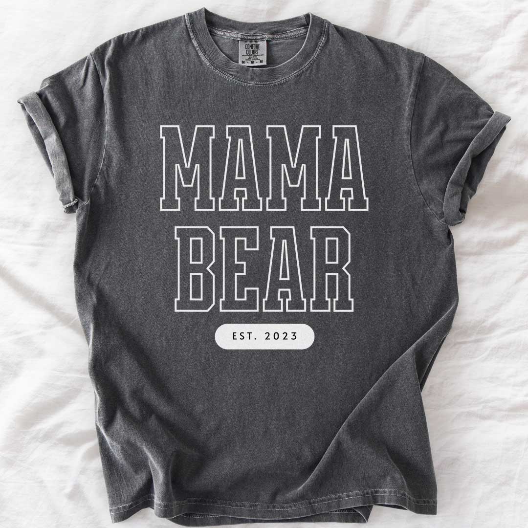 Mama Bear – Custom Comfort Colors® Tee for Moms (Est. Year Option)