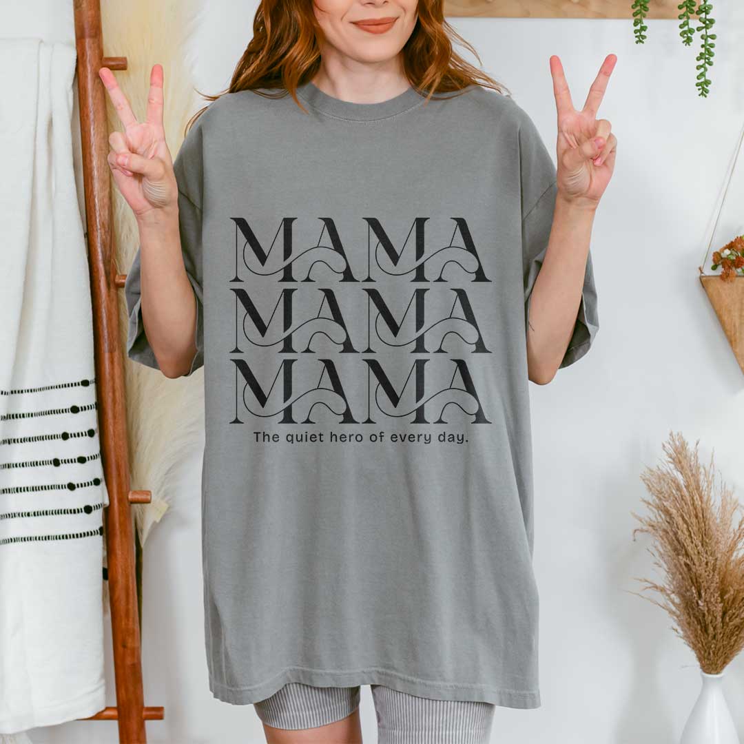 MAMA MAMA MAMA T-Shirt – Minimalist Tee for Moms