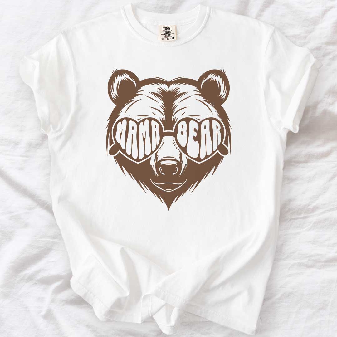 Mama Bear T-Shirt – Cute Family Matching Tee, Vintage Bear Design, Gift for Moms