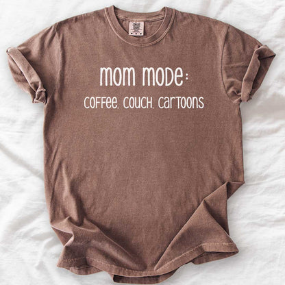 Mom Mode: Coffee, Couch, Cartoons T-Shirt