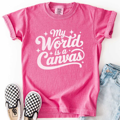 My World Is a Canvas – Creative Youth T-Shirt