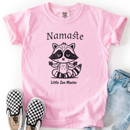 Cute Raccoon Zen Master - Mindful Kids T-Shirts
