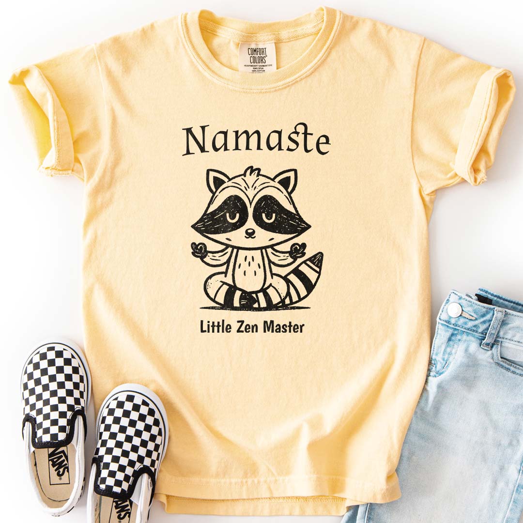 Cute Raccoon Zen Master - Mindful Kids T-Shirts