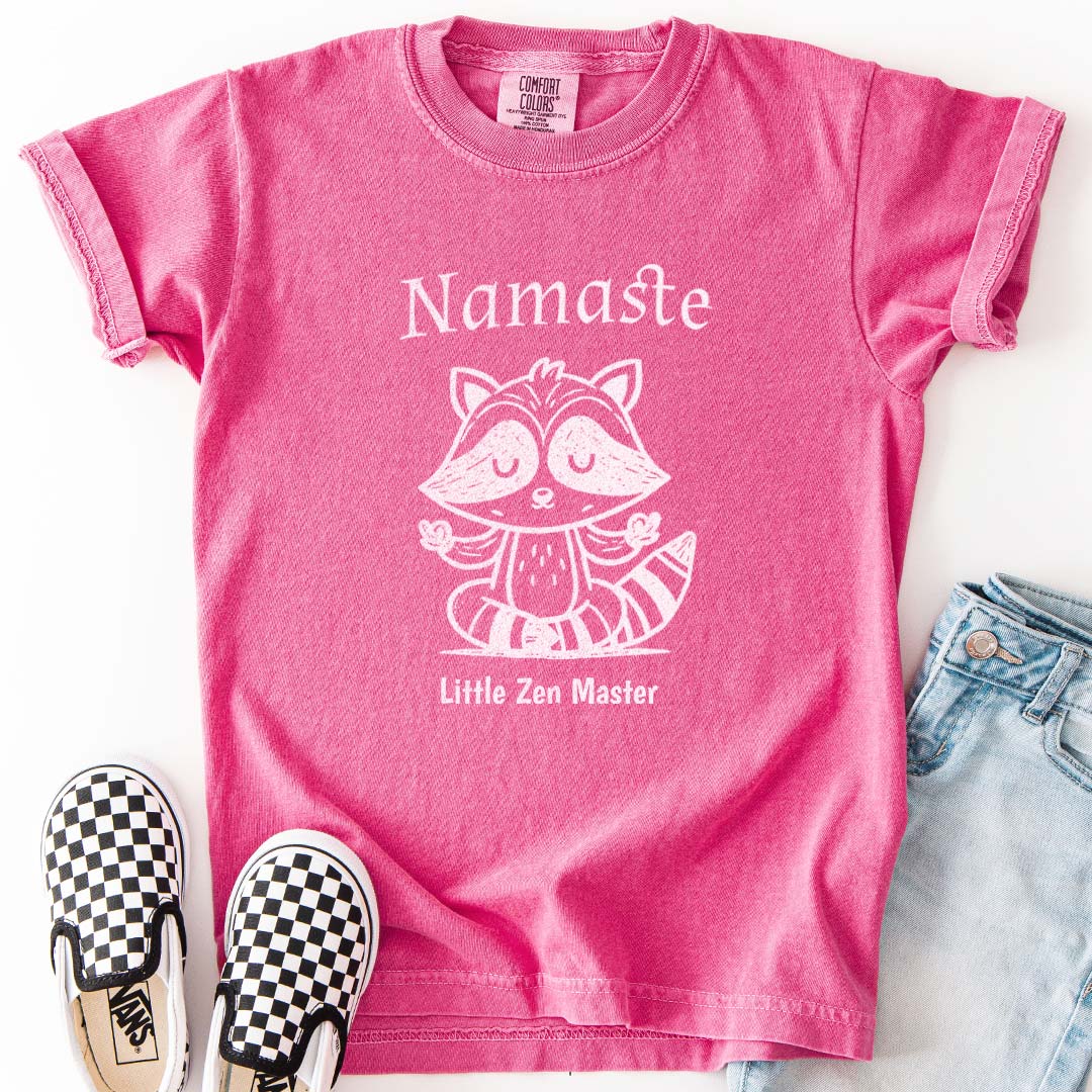 Cute Raccoon Zen Master - Mindful Kids T-Shirts