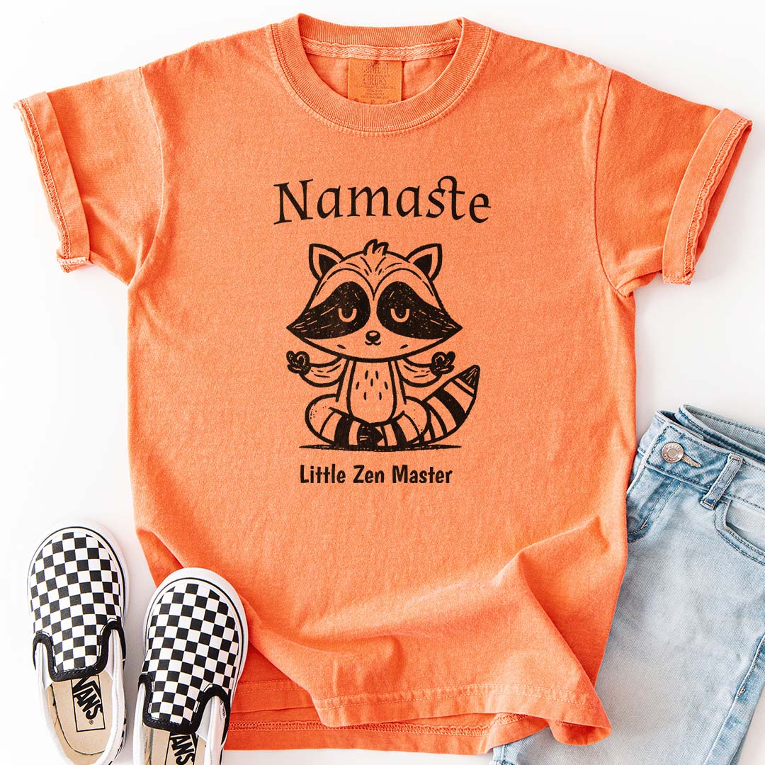 Cute Raccoon Zen Master - Mindful Kids T-Shirts