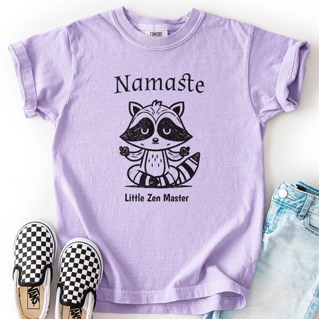 Cute Raccoon Zen Master - Mindful Kids T-Shirts