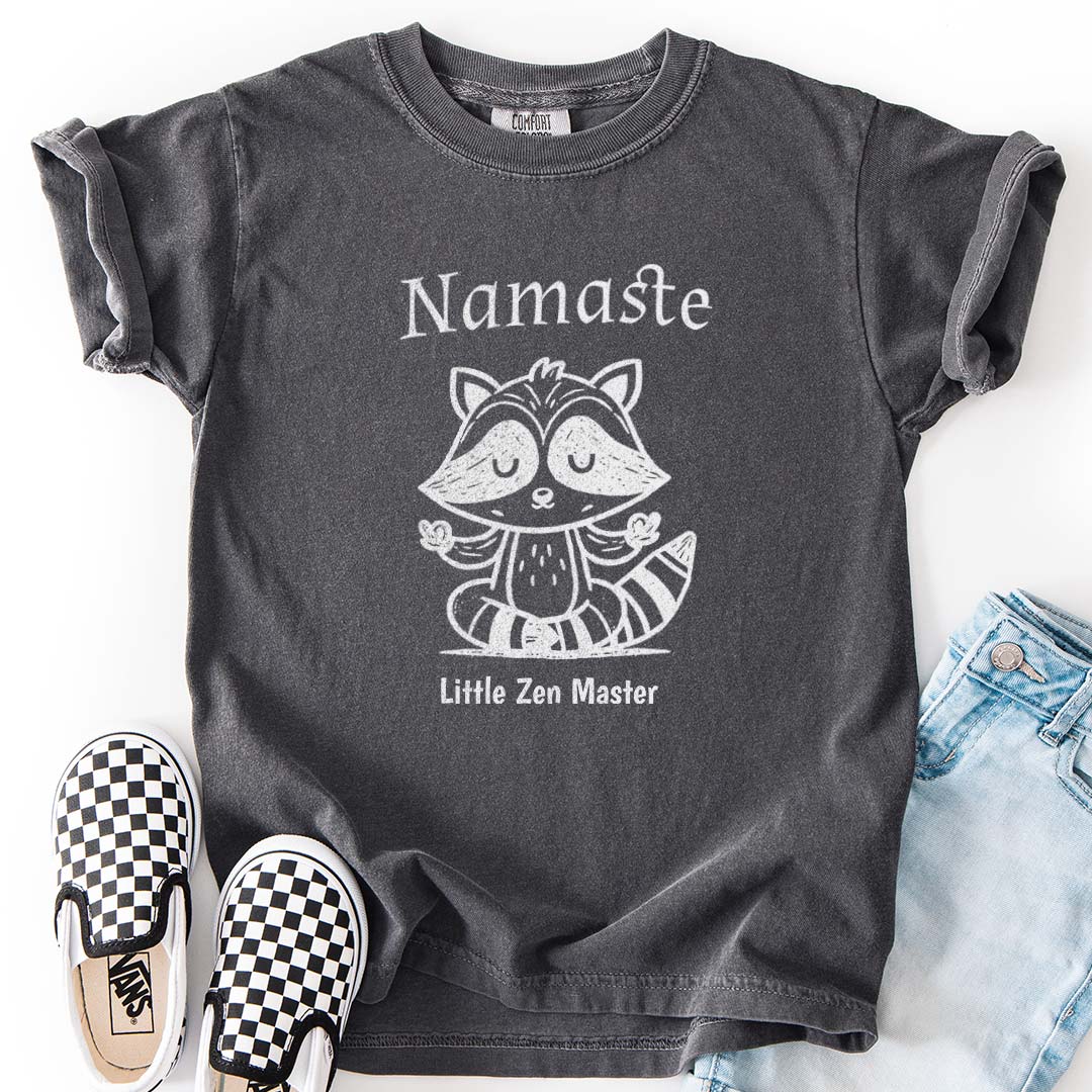 Cute Raccoon Zen Master - Mindful Kids T-Shirts