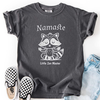 Cute Raccoon Zen Master - Mindful Kids T-Shirts
