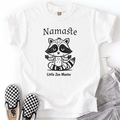 Cute Raccoon Zen Master - Mindful Kids T-Shirts
