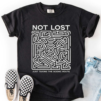 Not Lost, Just Taking the Scenic Route – Maze Adventure Youth T-Shirt
