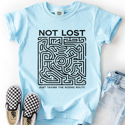 Not Lost, Just Taking the Scenic Route – Maze Adventure Youth T-Shirt