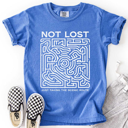 Not Lost, Just Taking the Scenic Route – Maze Adventure Youth T-Shirt