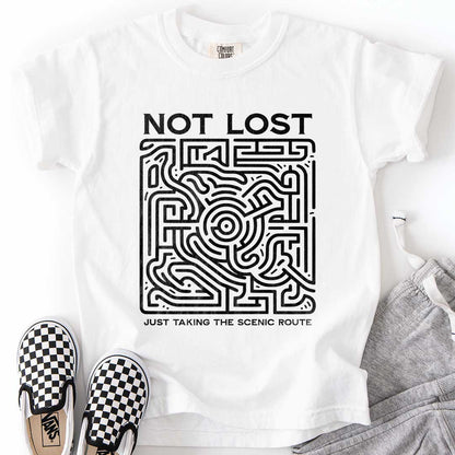 Not Lost, Just Taking the Scenic Route – Maze Adventure Youth T-Shirt