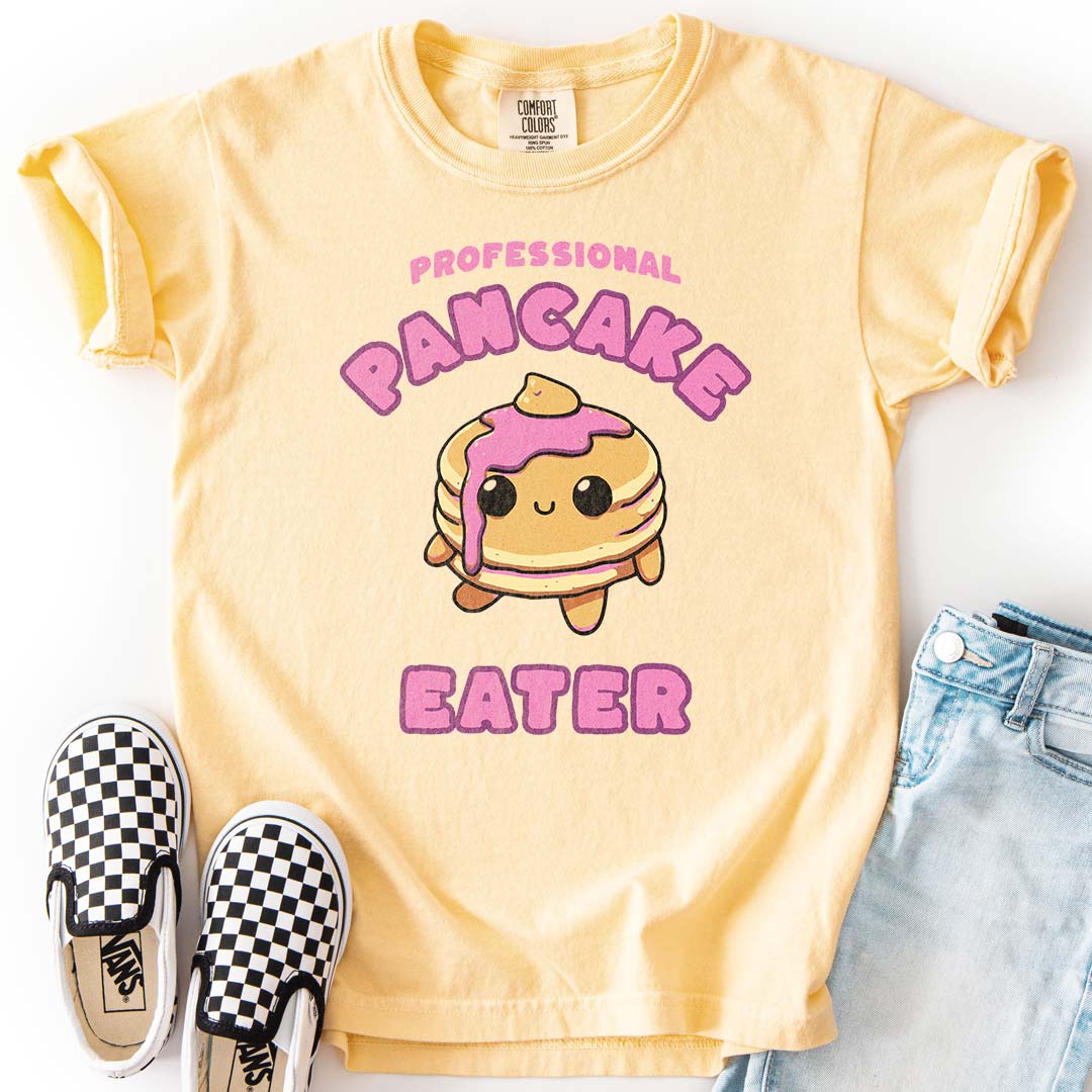 Cute Pancake Eater Youth T-Shirt