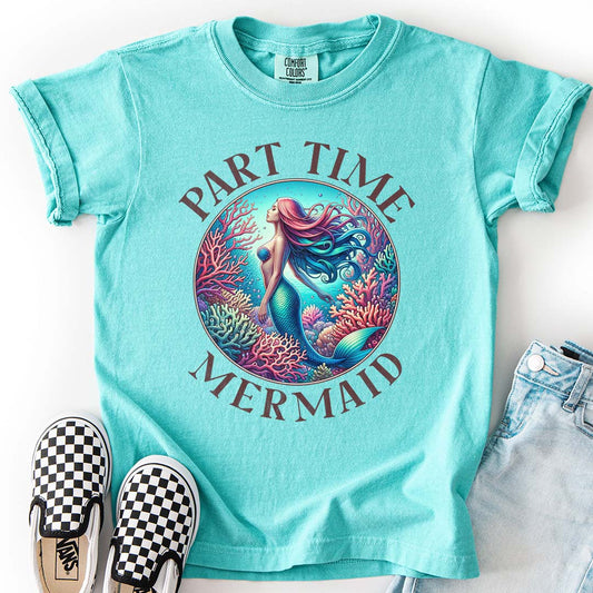Part-Time Mermaid – Vintage Ocean Youth T-Shirt