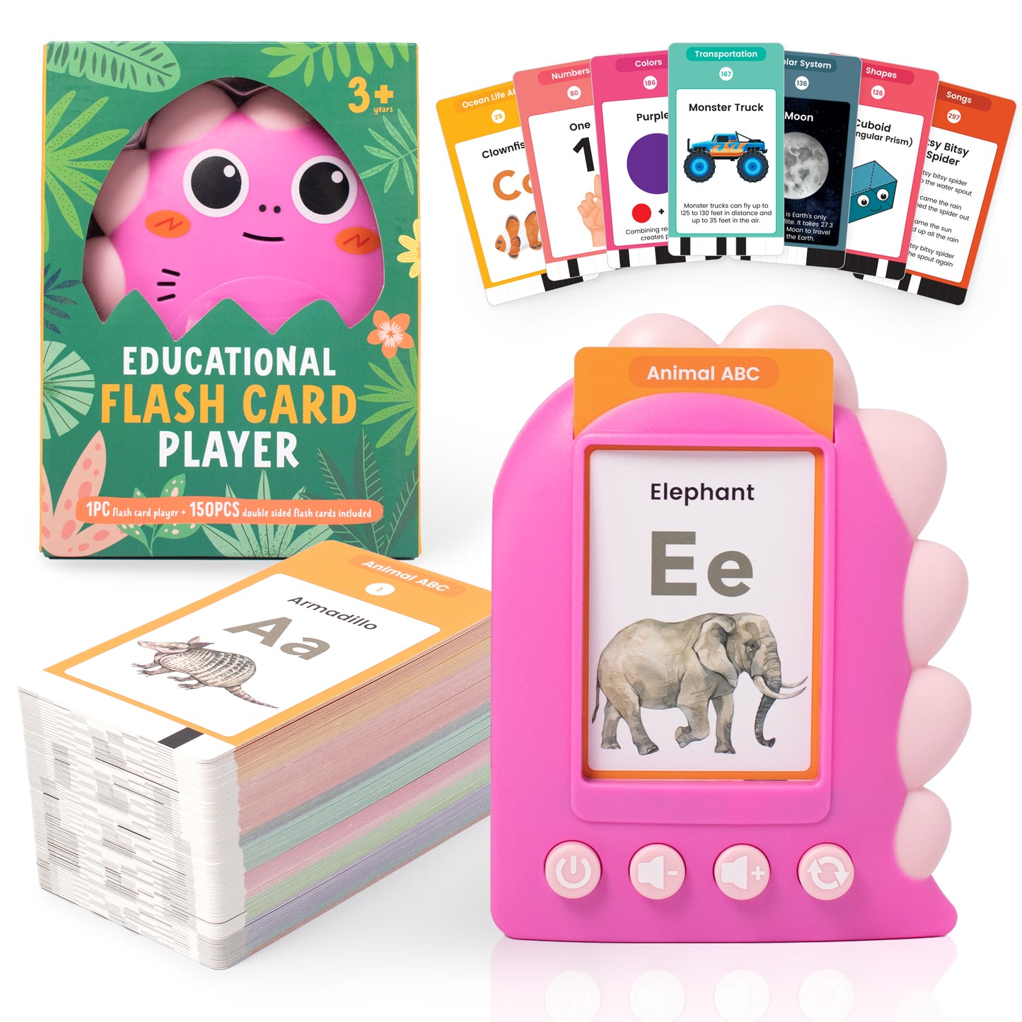 Dinosaur Talking Flash Cards for Kids – Educational Flashcards Reader