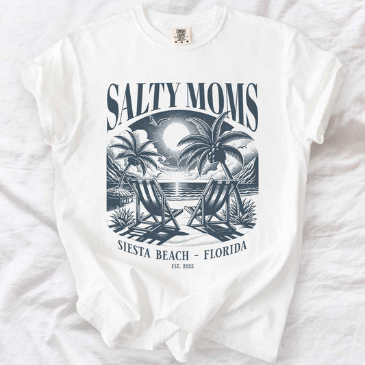 Salty Moms Beach Vibe Custom T-Shirt