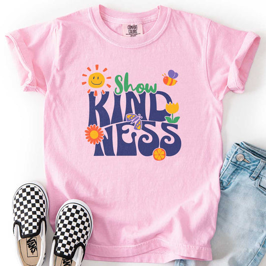 Show Kindness Youth Tee with Happy Vibe