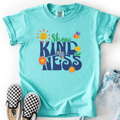 Show Kindness Youth Tee with Happy Vibe
