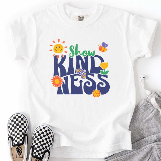 Show Kindness Youth Tee with Happy Vibe