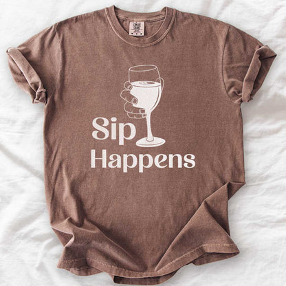 Sip Happens – Funny Wine Lover Comfort Colors® T-Shirt