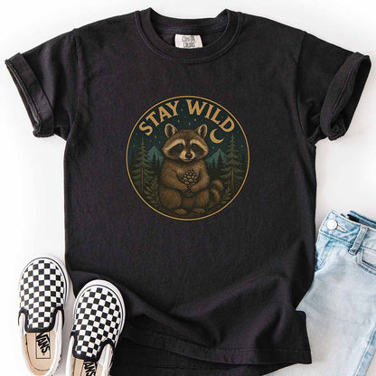 Stay Wild Raccoon Kids T-Shirt