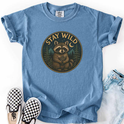 Stay Wild Raccoon Kids T-Shirt