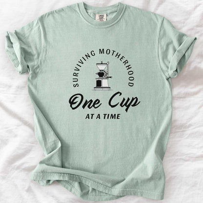 Surviving Motherhood One Cup at a Time T-Shirt