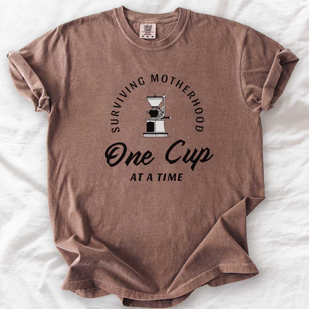Surviving Motherhood One Cup at a Time T-Shirt