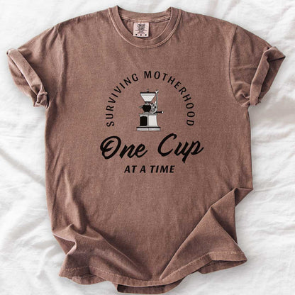 Surviving Motherhood One Cup at a Time T-Shirt