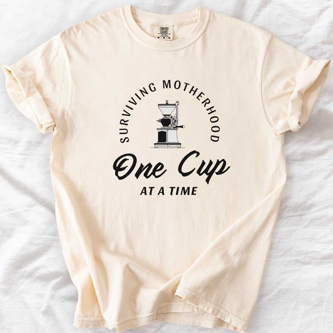 Surviving Motherhood One Cup at a Time T-Shirt