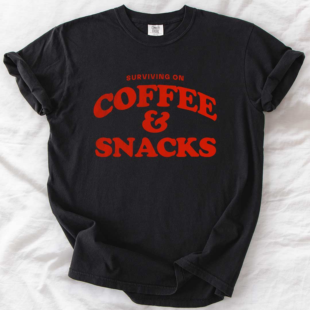 Surviving on Coffee & Snacks T-Shirt