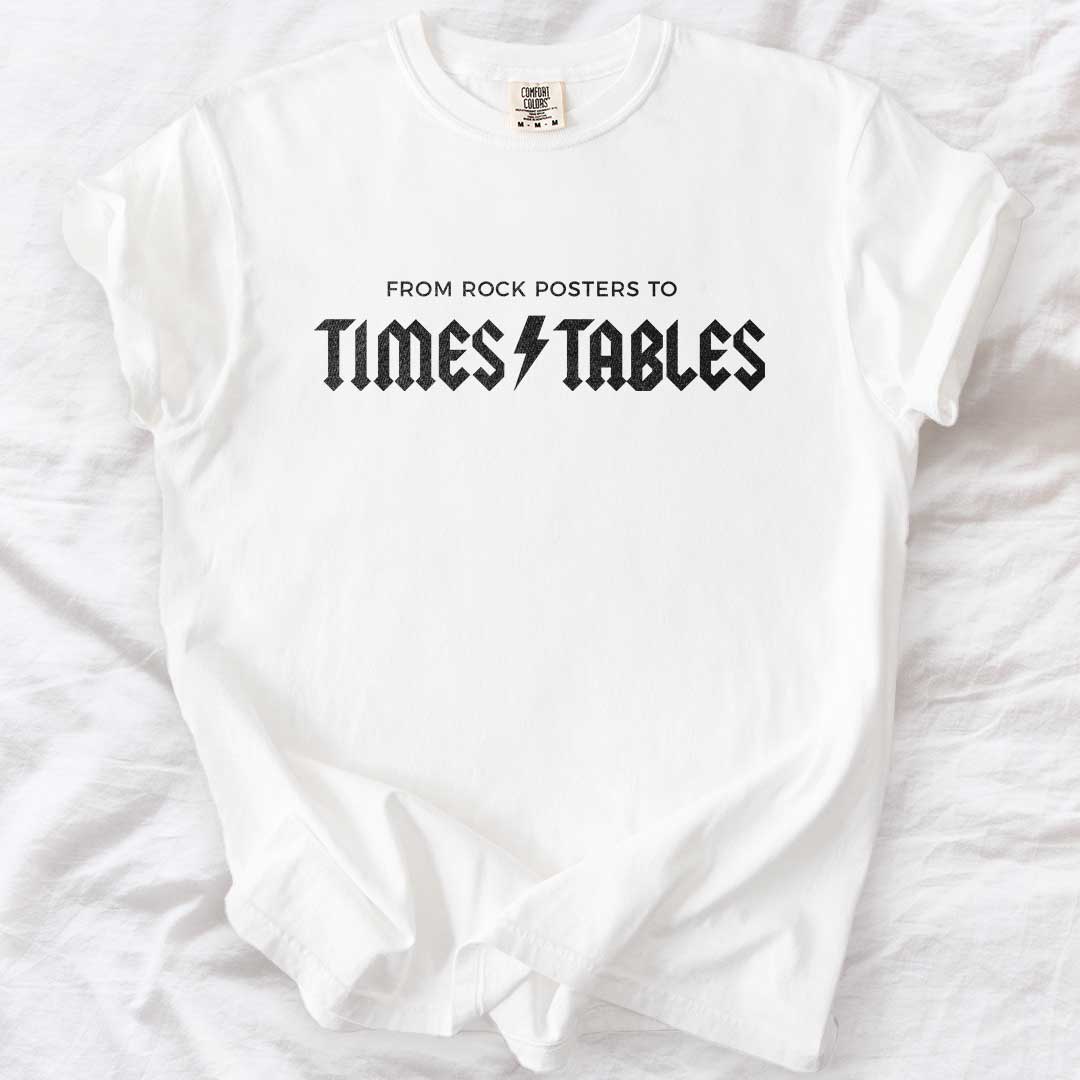 From Rock Posters to Times Tables T-Shirt