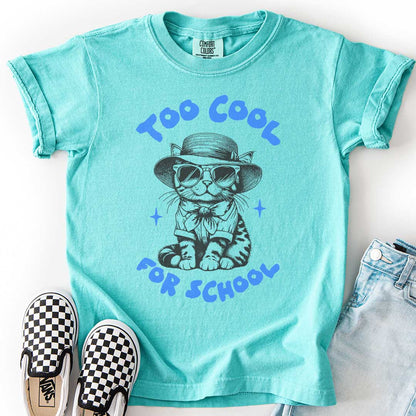 Too Cool for School Youth Cat Graphic Tee