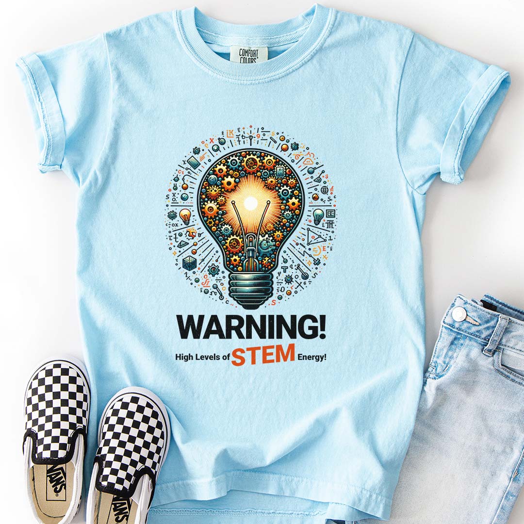 Warning: High Levels of STEM Energy – Science & Math Youth T-Shirt