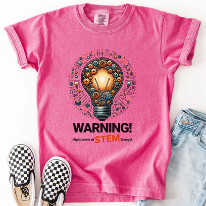 Warning: High Levels of STEM Energy – Science & Math Youth T-Shirt