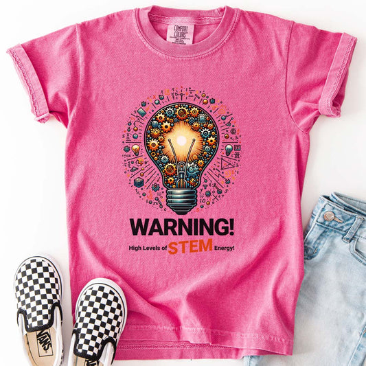 Warning: High Levels of STEM Energy – Science & Math Youth T-Shirt